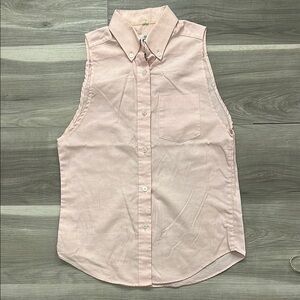 FREE ✨Vintage Sleeveless Powder Pink Button-Up Shirt